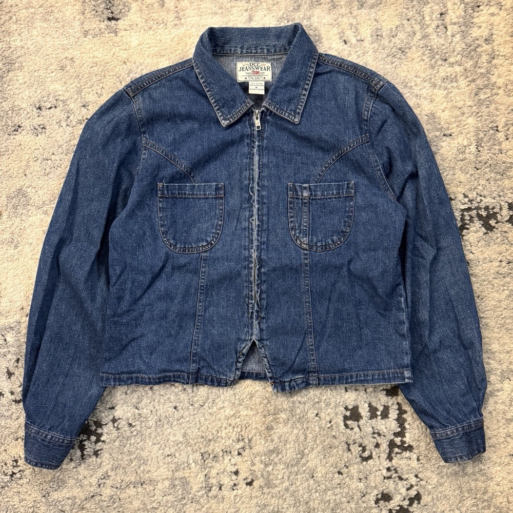 Vintage Denim Jacket DCC Jeanswear Women's Medium Blue 90s